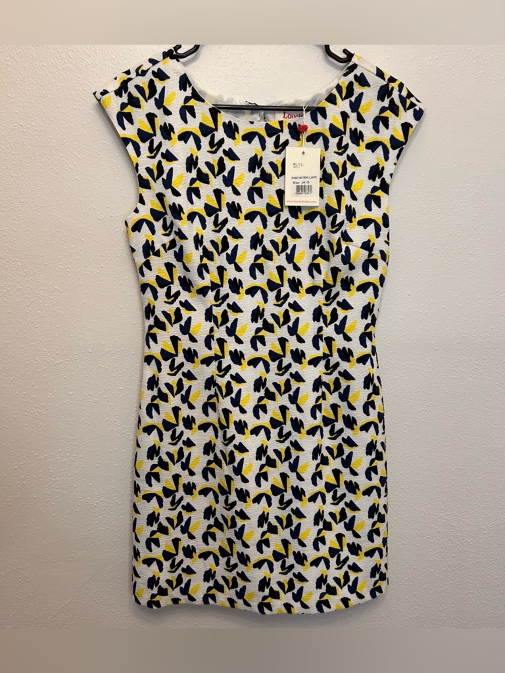 NWT Louche Stacey Butterfly Sleeveless Retro Mini Dress